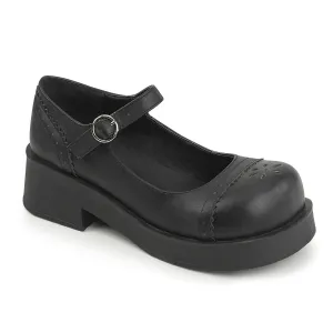 Demonia CRUX-07 | Black Vegan Leather Mary Janes