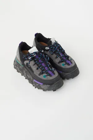 Grey & Purple Platform Sneaker