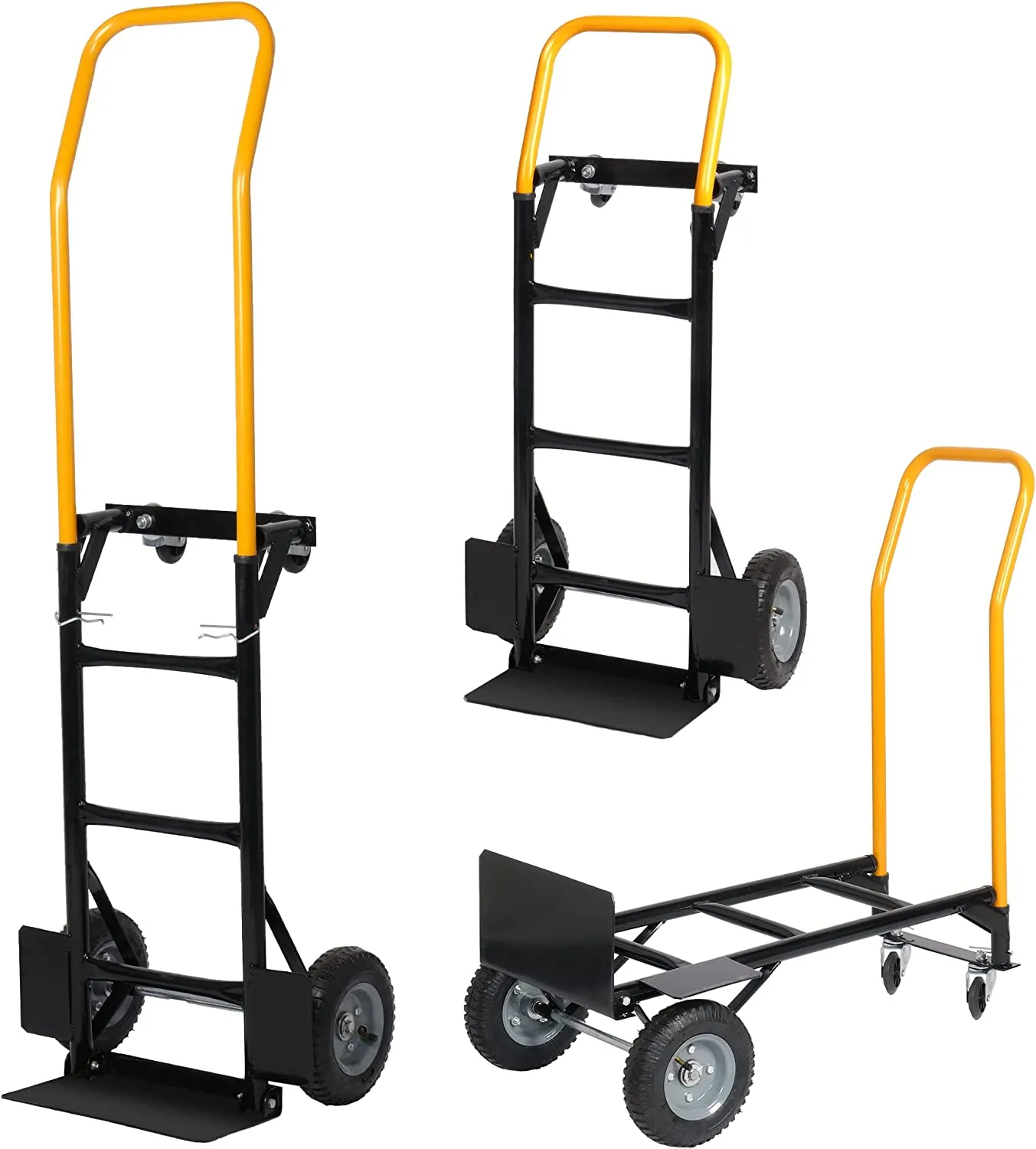 2-in-1 Convertible Multipurpose Dolly/Cart Hand Truck Heavy Duty Platform Cart  with Swivel Wheels 330 Lbs Capacity