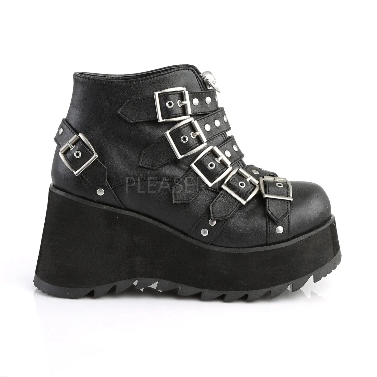 3 Inch Platform SCENE-30 Black Leather