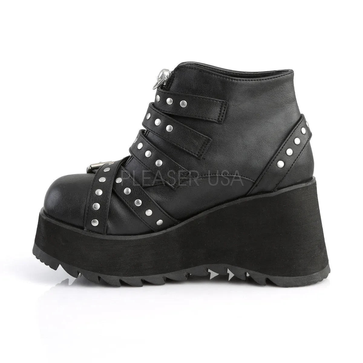 3 Inch Platform SCENE-30 Black Leather