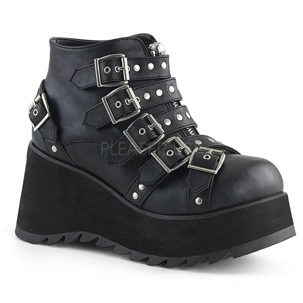 3 Inch Platform SCENE-30 Black Leather