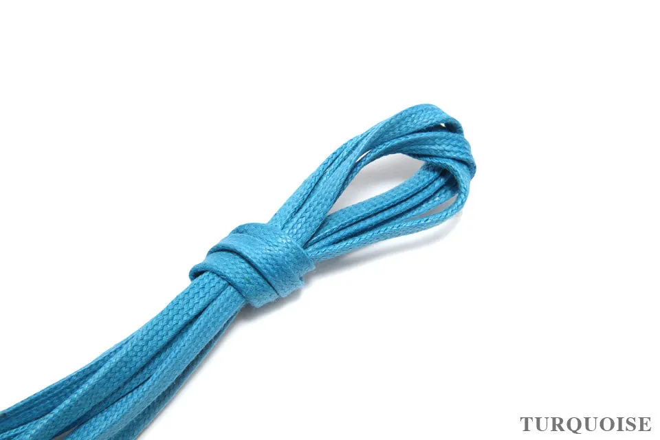 75cm Flat Waxed Dress Shoe Laces - Turquoise