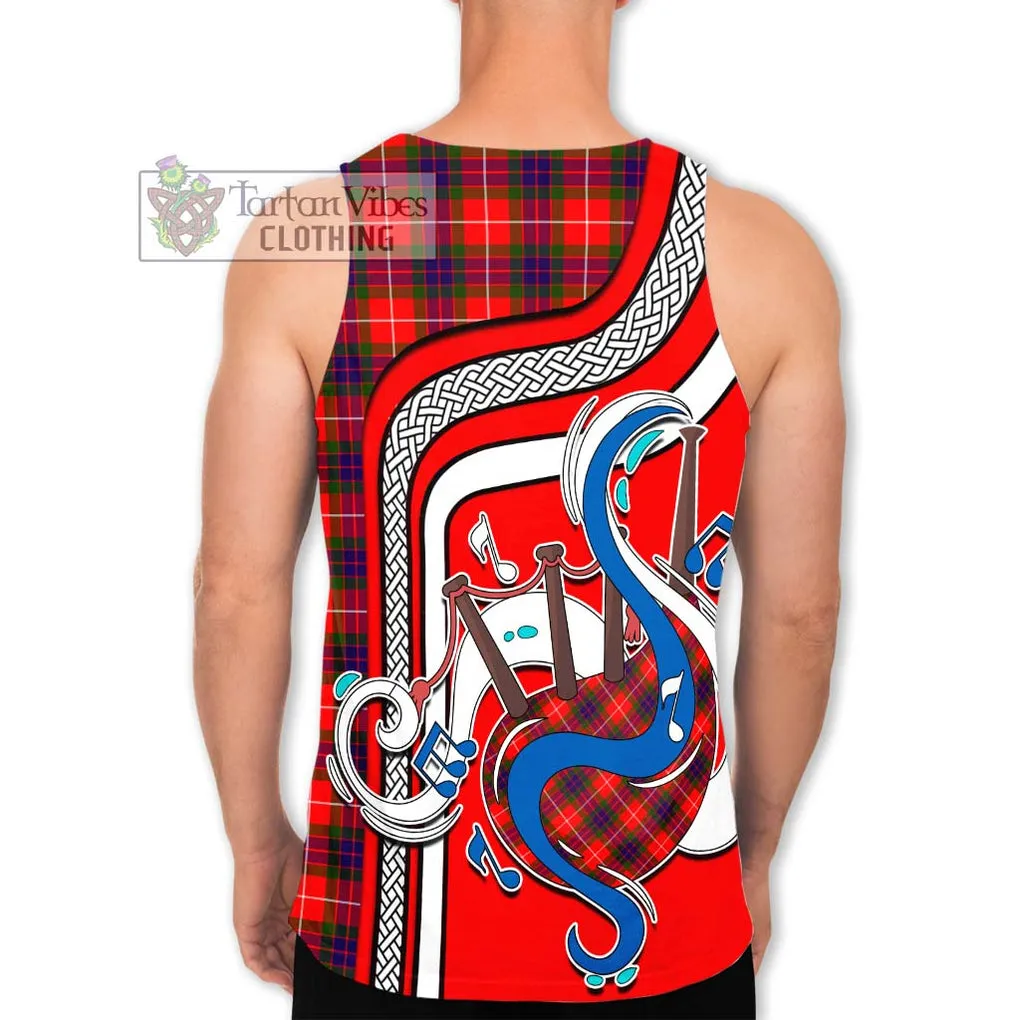 Abernethy Tartan Men's Tank Top with Epic Bagpipe Style