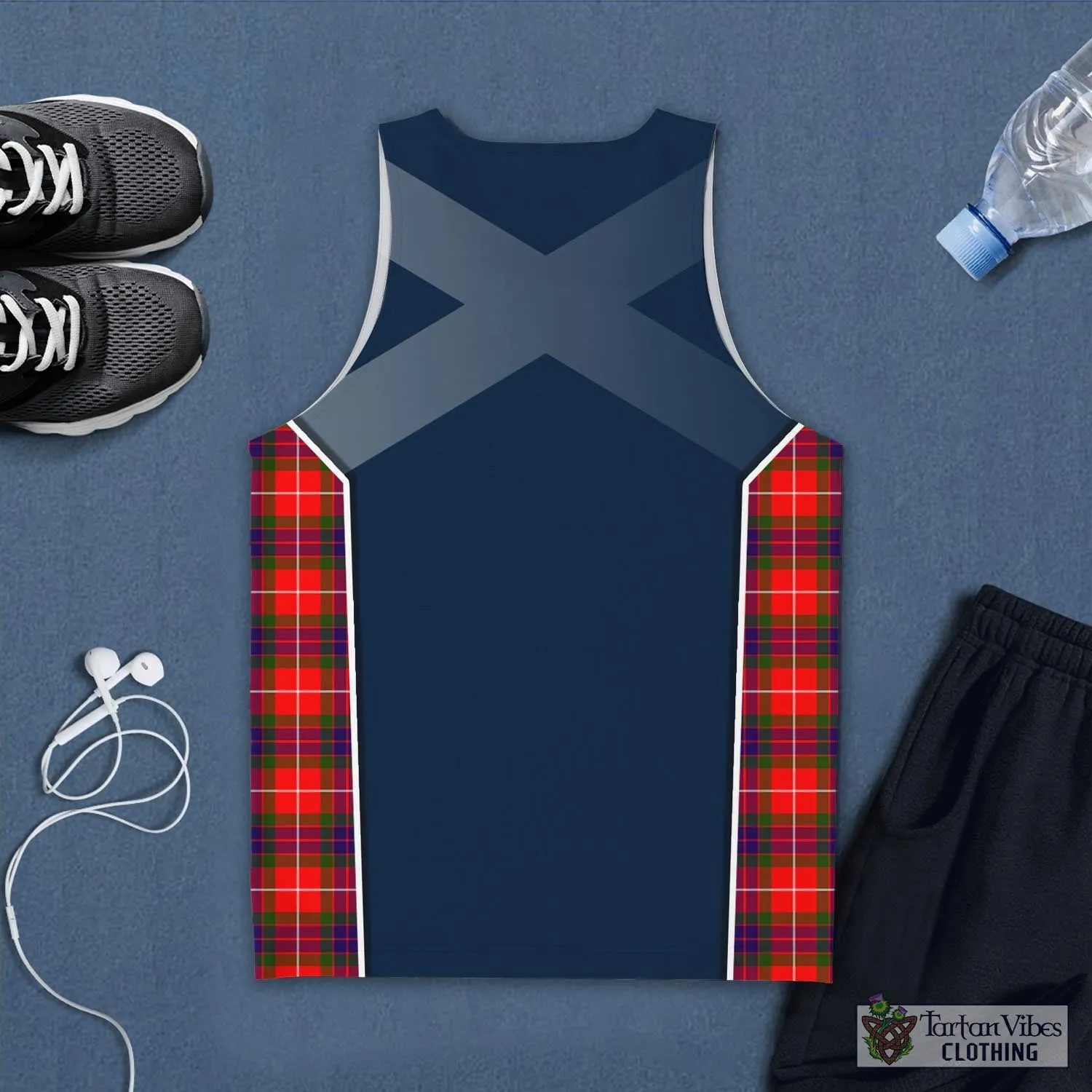 Abernethy Tartan Men's Tanks Top with Family Crest and Scottish Thistle Vibes Sport Style