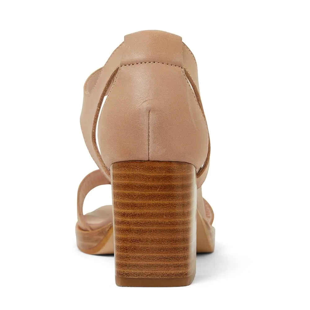 Abigail Heel in Nude Leather