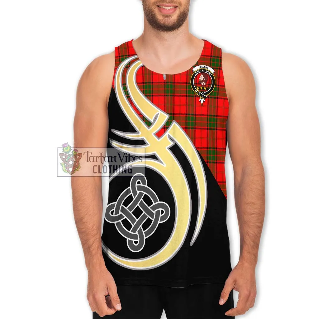 Adair Tartan Men's Tank Top with Family Crest and Celtic Symbol Style