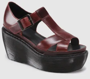 Adaya Oxblood Brando Platform Sandals