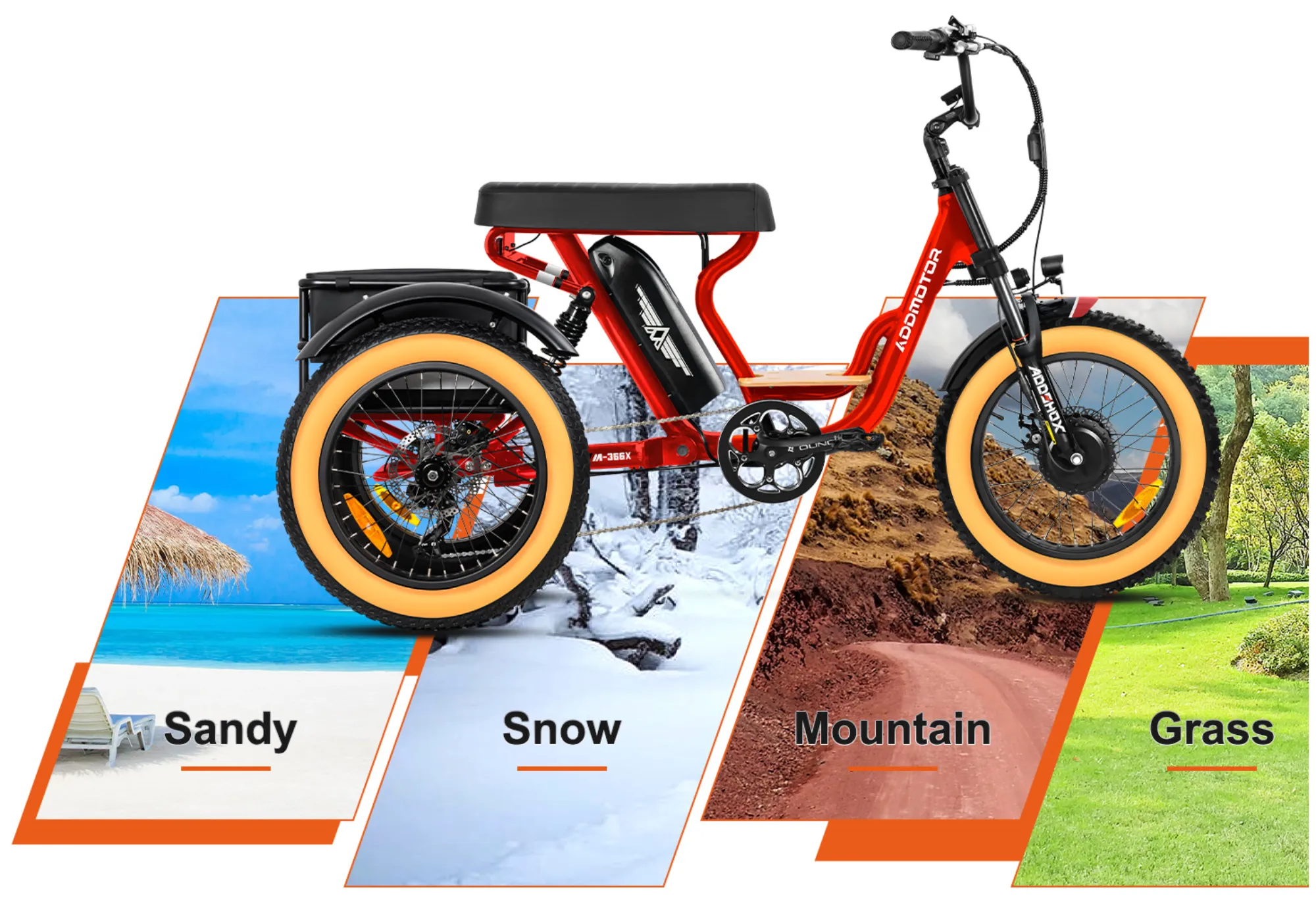 Addmotor 750W Soletri M-366X Full Suspension Max Comfort Electric Trike