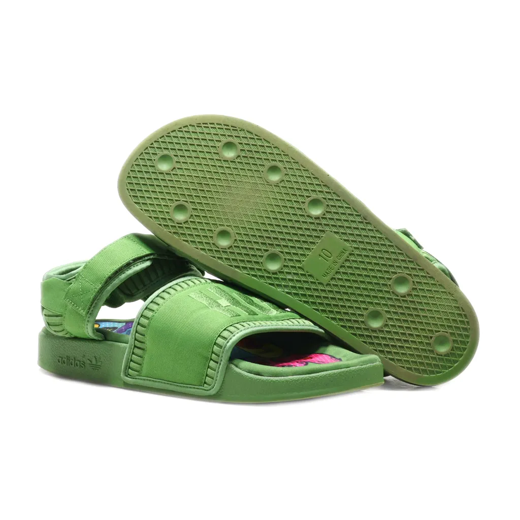 Adidas Casual Sandals Fabric Green Colour For Men