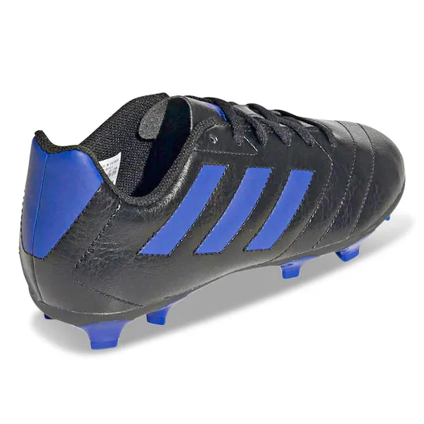 ADIDAS JR. GOLETTO VII Firm Ground Soccer Cleats (CORE BLACK/ROYAL BLUE)