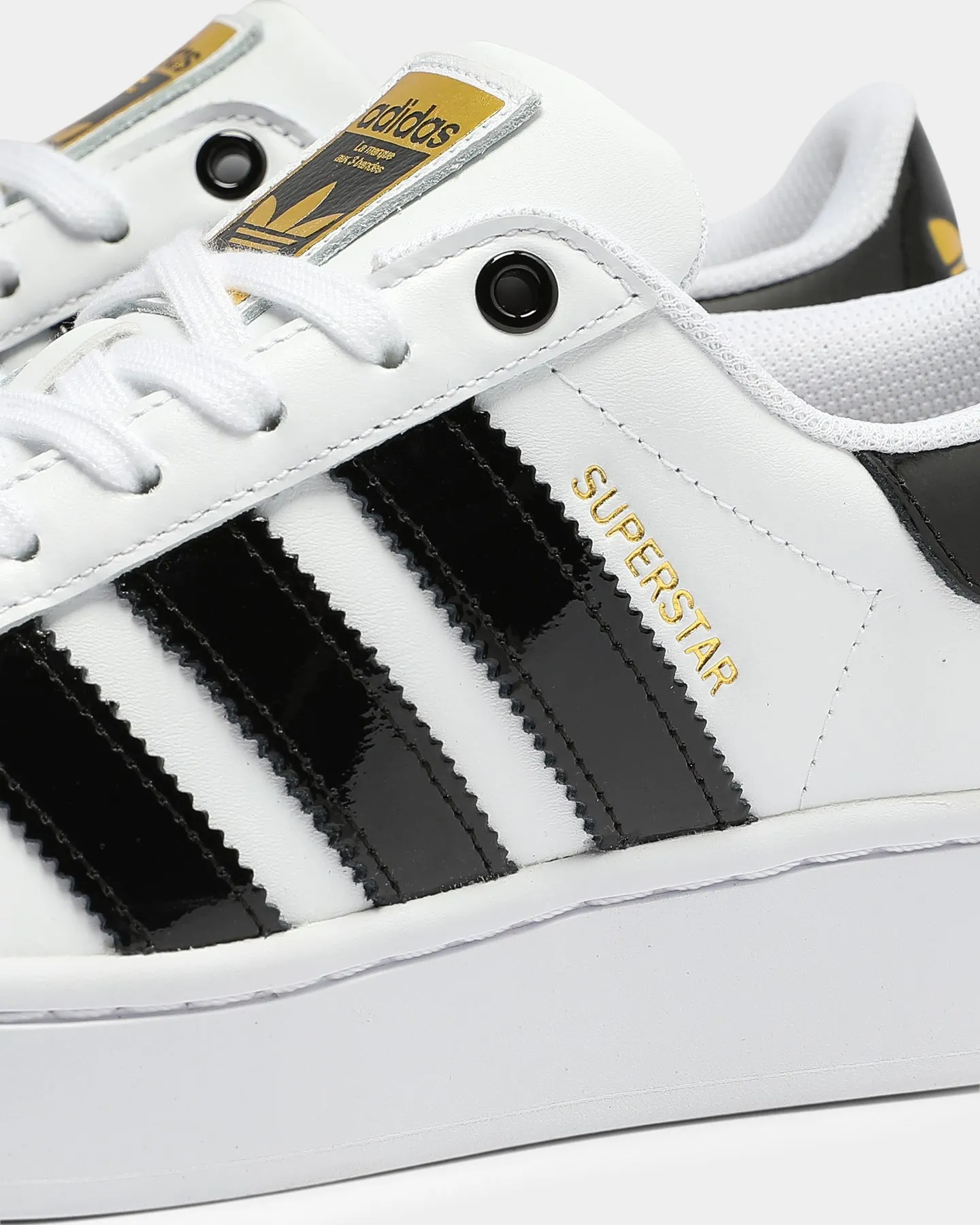 Adidas Women's Superstar Bold White/Black/Gold