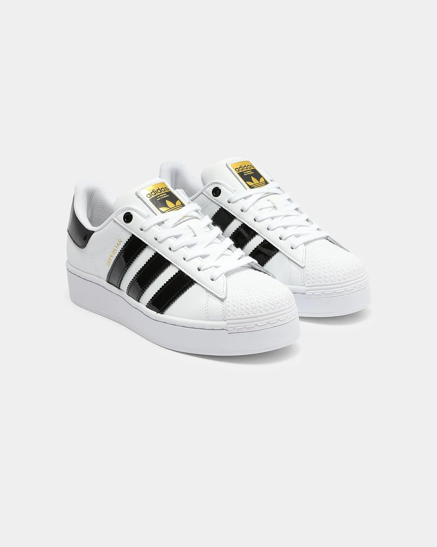 Adidas Women's Superstar Bold White/Black/Gold