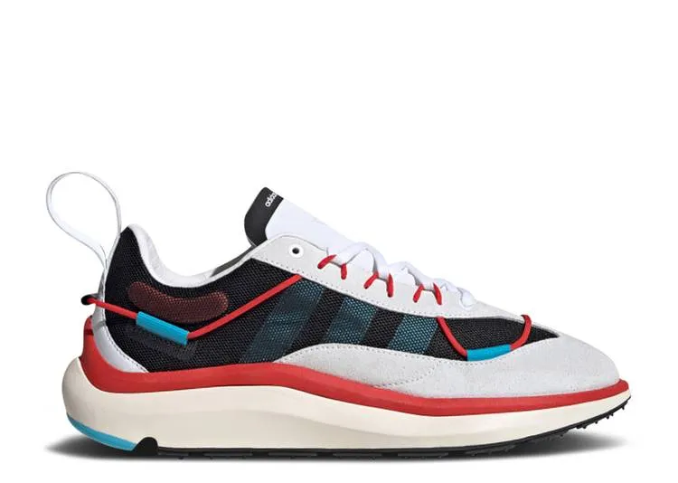 Adidas Y-3 SHIKU RUN 'WHITE RED CYAN' sneakers, black