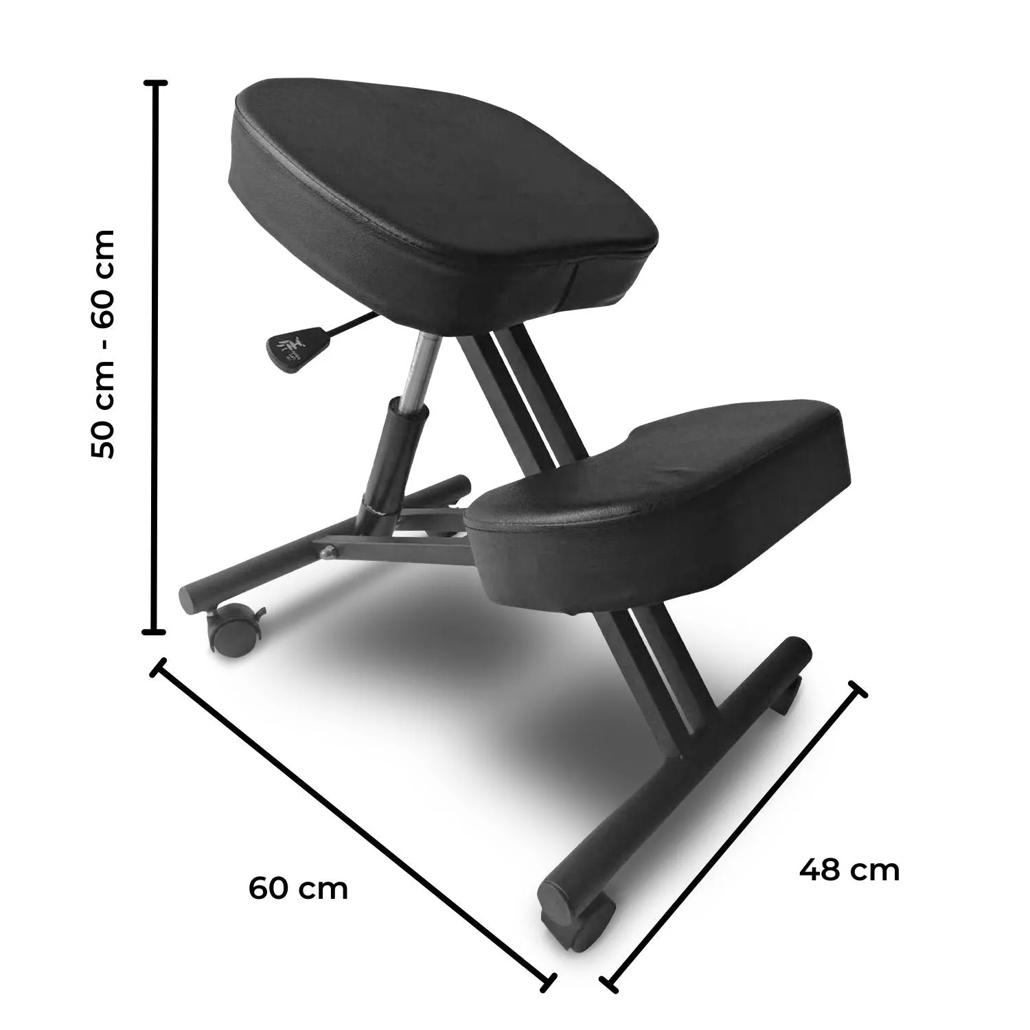 Adjustable Ergonomic Kneeling Chair with Brakes, Steel Frame - EKKIO