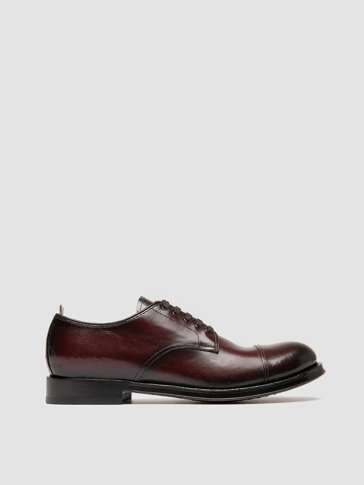 ADMIRAL 002 - Burgundy Leather Derby Shoes