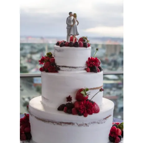 Adorable "Leg Pop" Wedding Bride and Groom Cake Topper