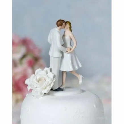 Adorable "Leg Pop" Wedding Bride and Groom Cake Topper