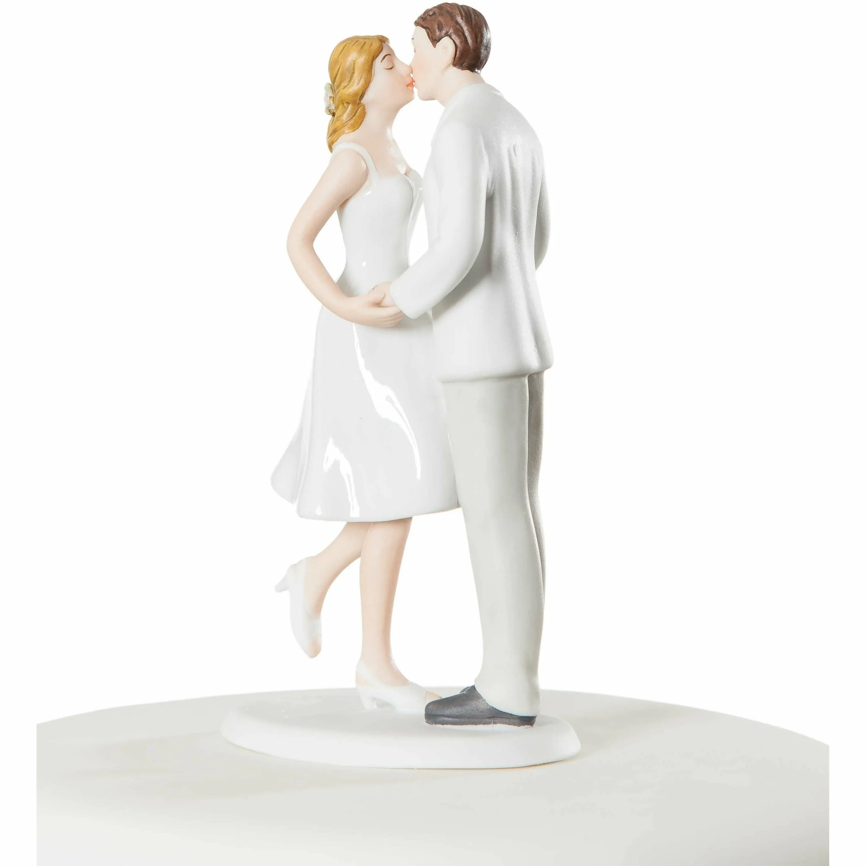 Adorable "Leg Pop" Wedding Bride and Groom Cake Topper