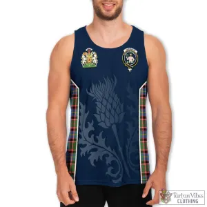 Aikenhead Tartan Men's Tanks Top with Family Crest and Scottish Thistle Vibes Sport Style