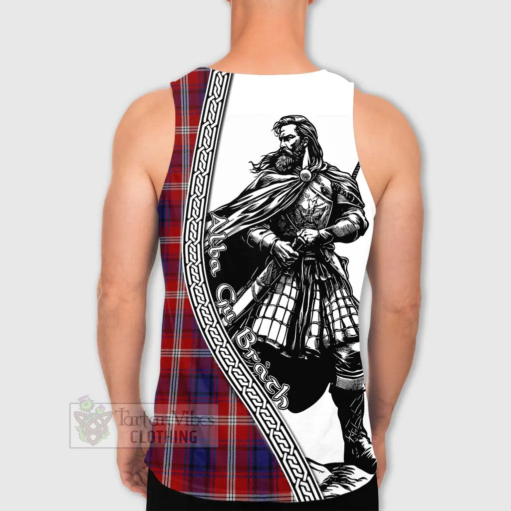 Ainslie Tartan Clan Crest Men's Tank Top with Highlander Warrior Celtic Style