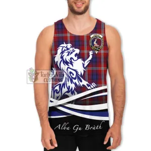 Ainslie Tartan Men's Tank Top with Alba Gu Brath Regal Lion Emblem