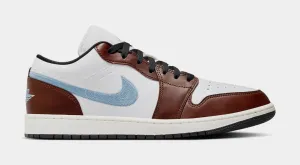 Air Jordan 1 Low SE Mens Lifestyle Shoes (White/Blue Grey/Black/Sail)