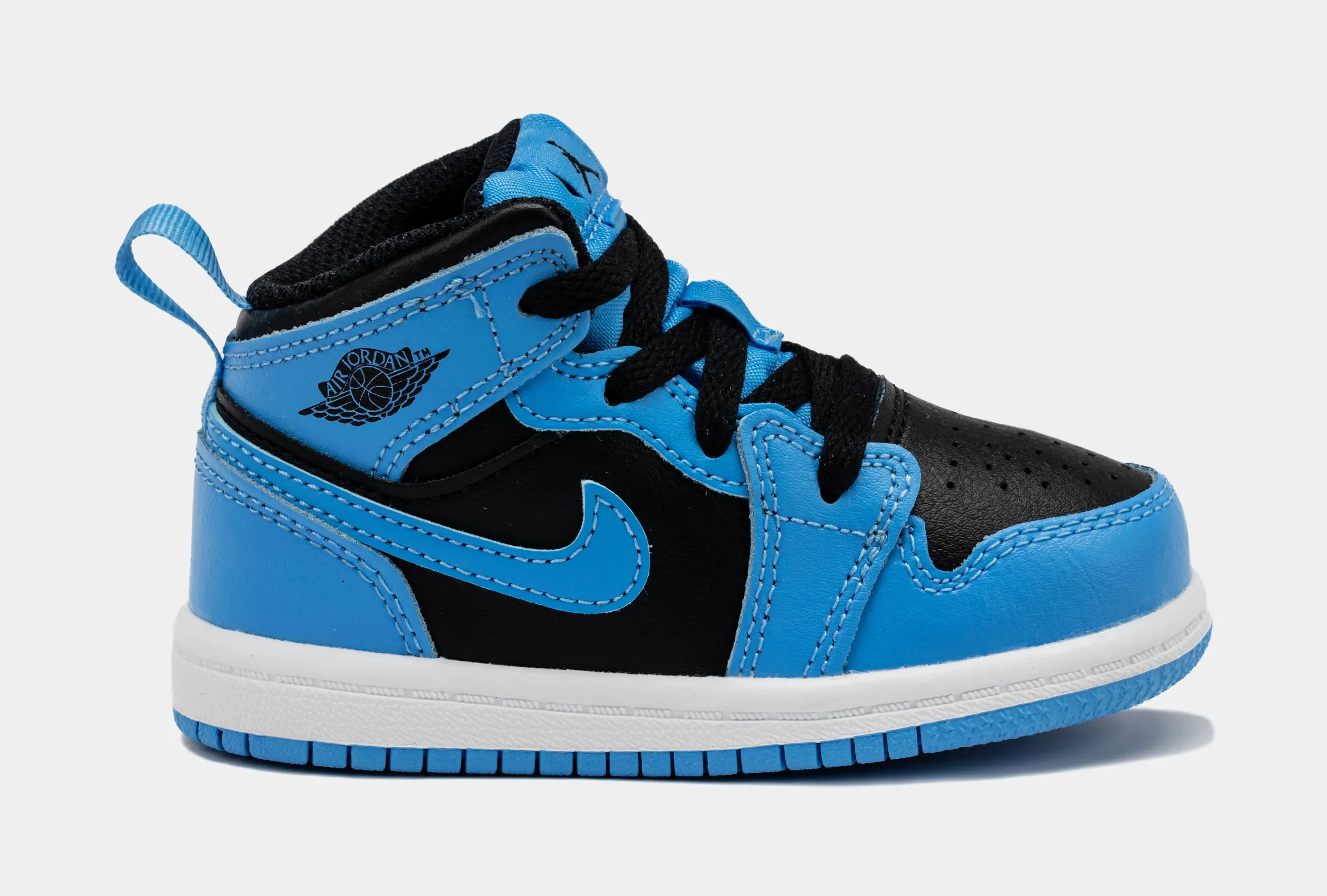 Air Jordan 1 Retro Mid University Blue Infant Toddler Lifestyle Shoes (University Blue/Black)