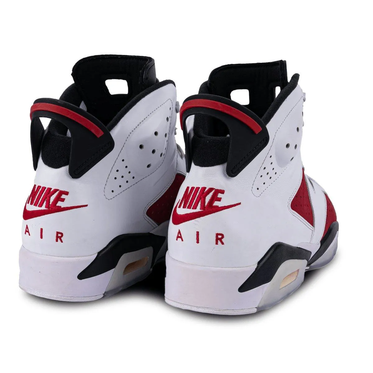 Air Jordan 6 Retro Carmine Sport Shoes Leather White Colour For Men