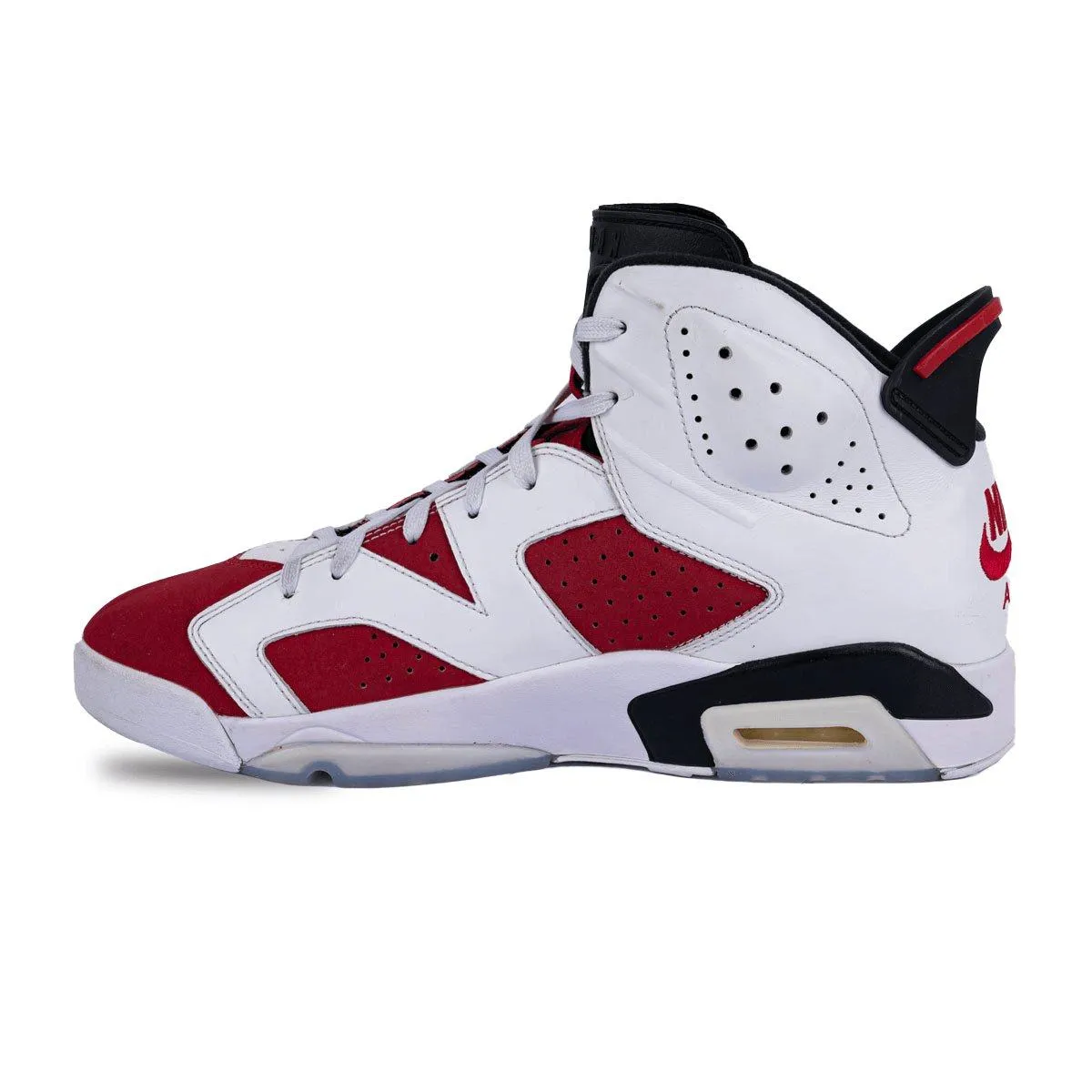 Air Jordan 6 Retro Carmine Sport Shoes Leather White Colour For Men