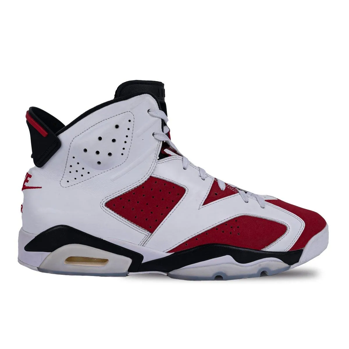 Air Jordan 6 Retro Carmine Sport Shoes Leather White Colour For Men