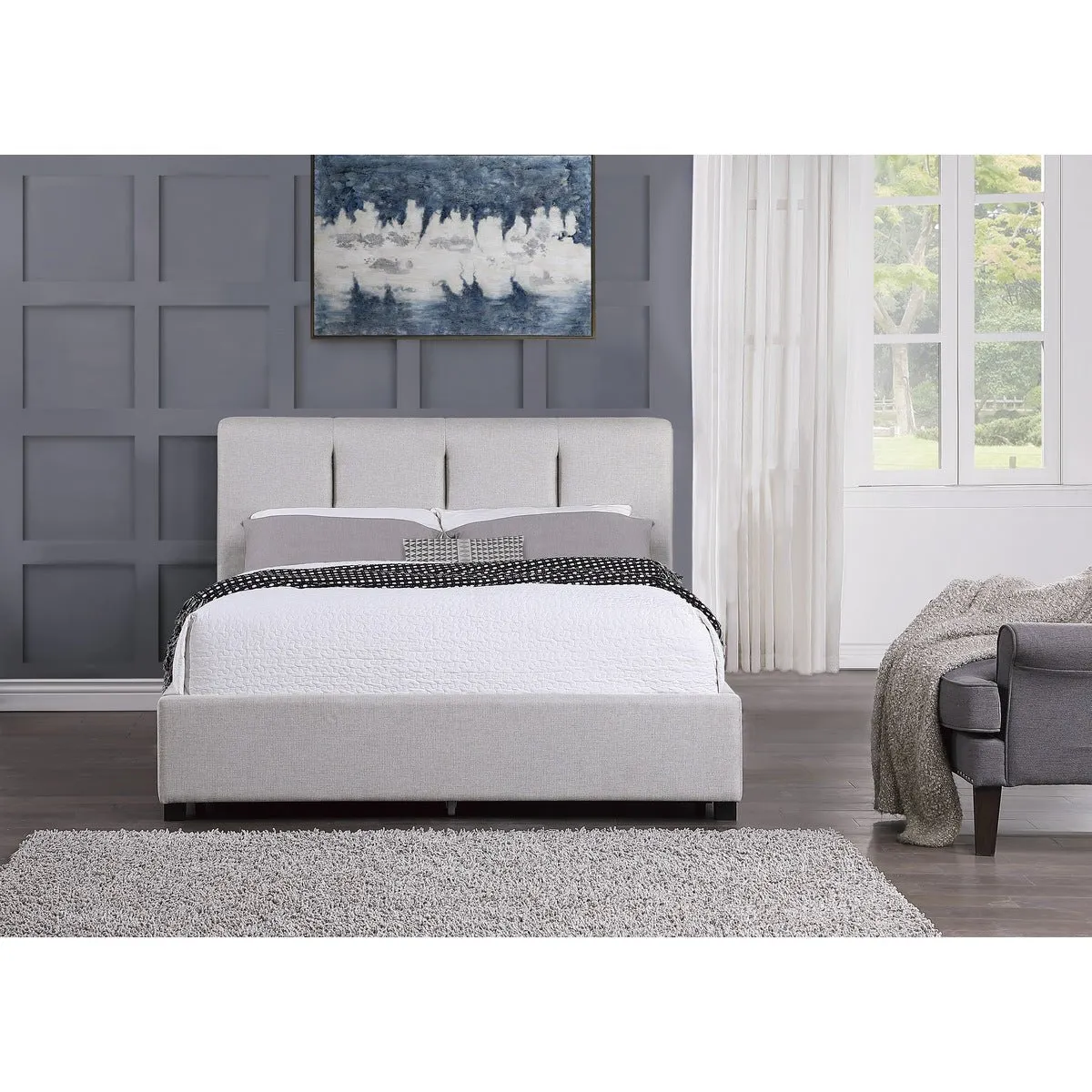 Aitana Queen Platform Bed Granite