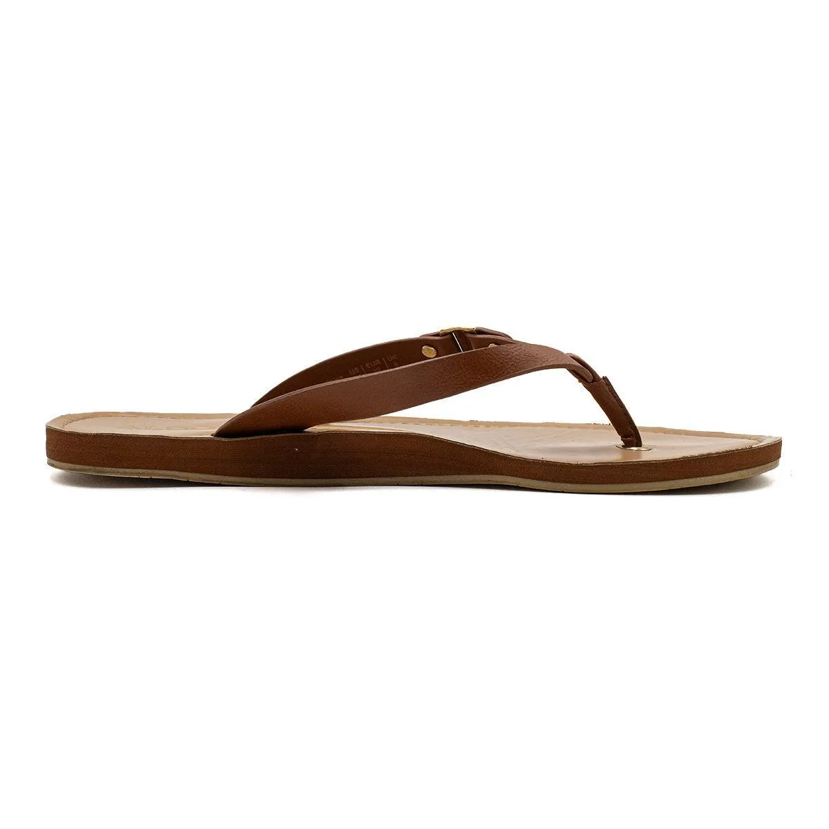 Aldo Flip Flops Leather Brown Colour For Women