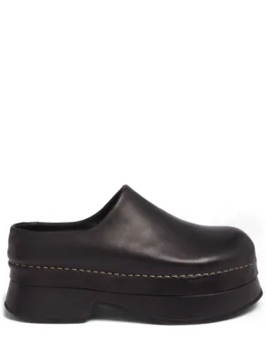 Alexander McQueen   50mm Leather platform mules 