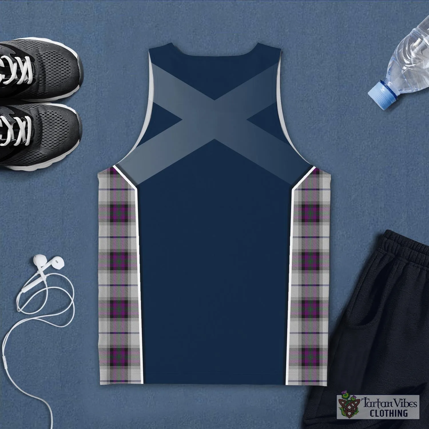 Alexander of Menstry Dress Tartan Men's Tanks Top with Family Crest and Scottish Thistle Vibes Sport Style