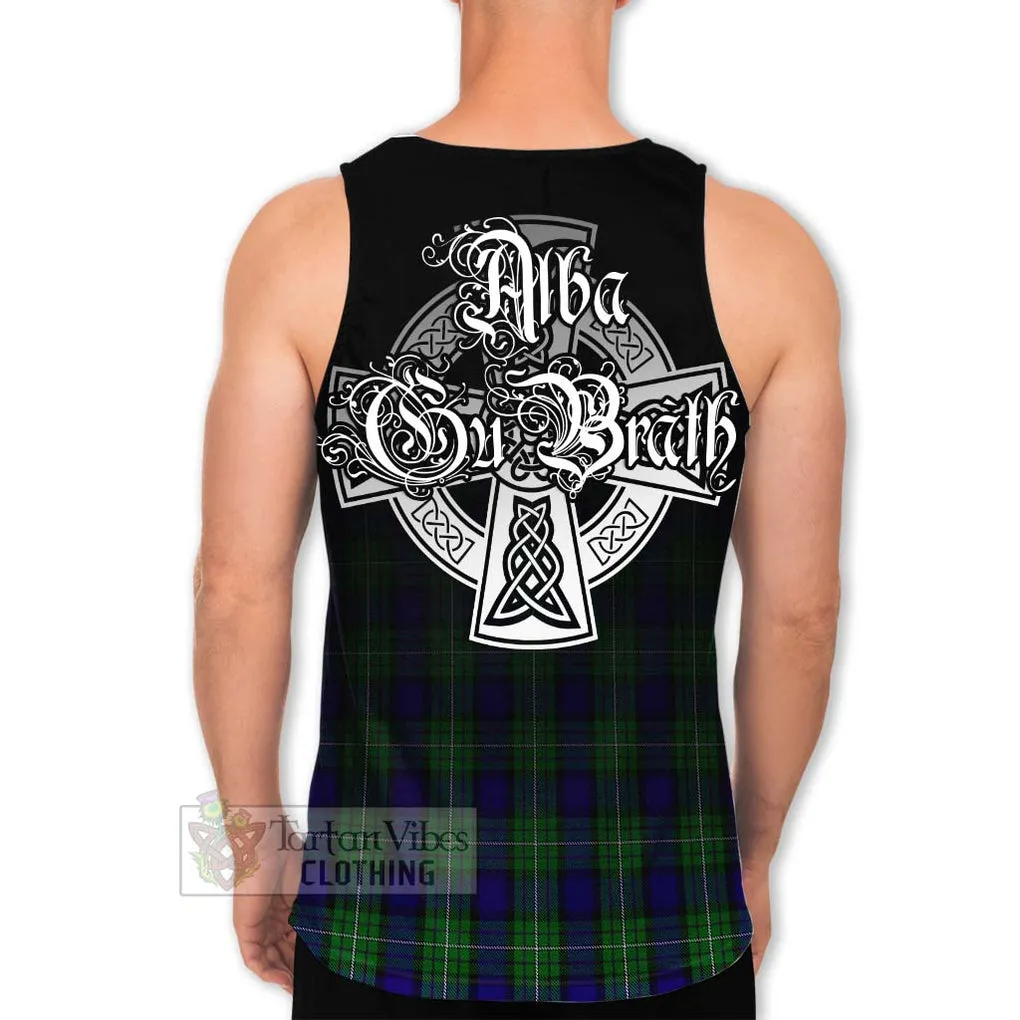 Alexander Tartan Men's Tank Top Featuring Alba Gu Brath Family Crest Celtic Inspired