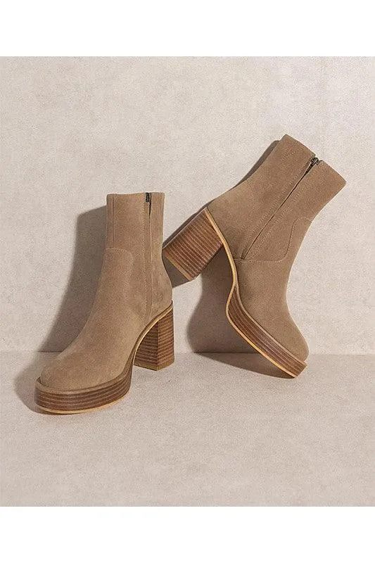 Alexandra-Platform Ankle Booties