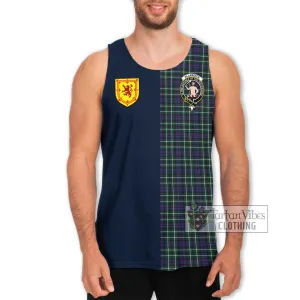 Allardice Tartan Men's Tank Top Alba with Scottish Lion Royal Arm Half Style