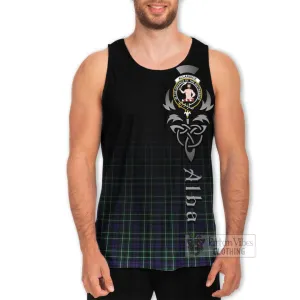 Allardice Tartan Men's Tank Top Featuring Alba Gu Brath Family Crest Celtic Inspired