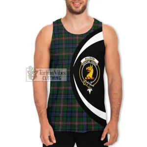 Allison Tartan Men's Tank Top with Family Crest Circle Style