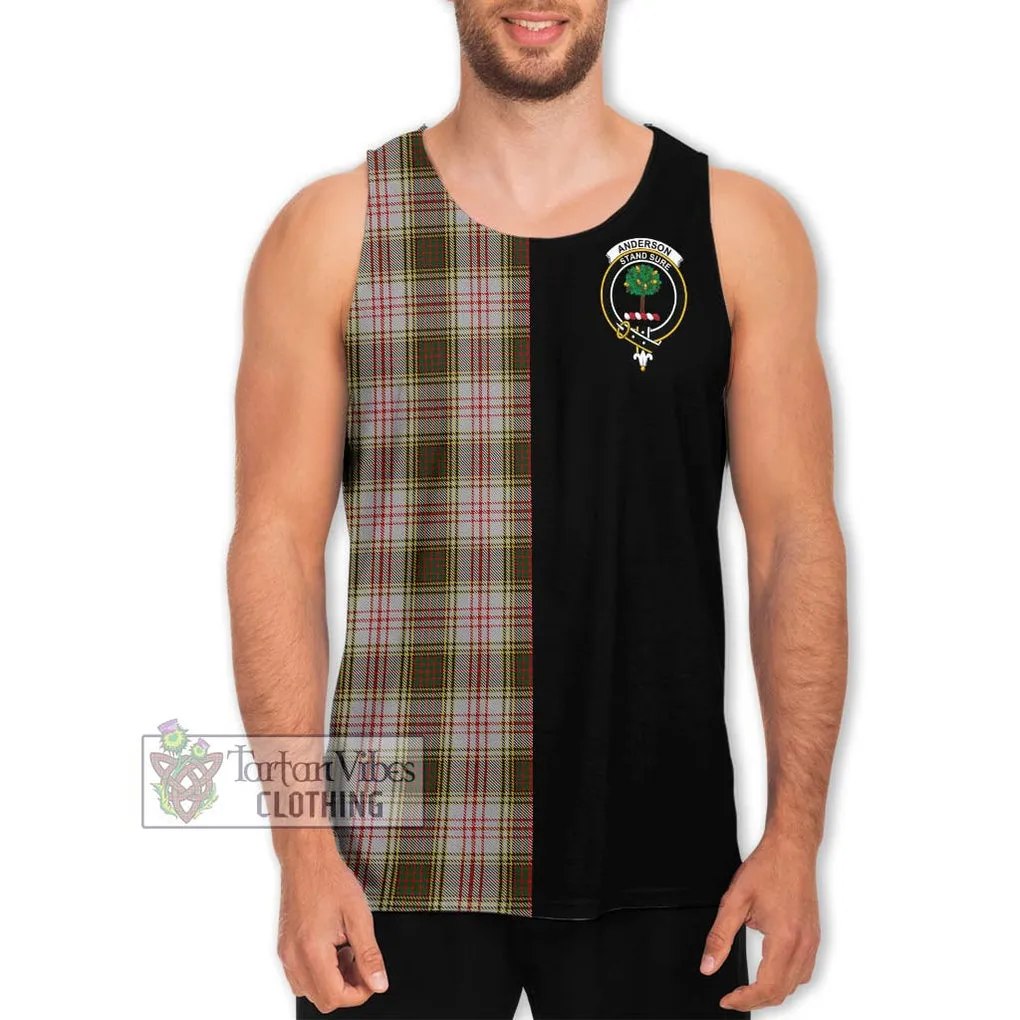 Anderson Dress Tartan Men's Tank Top with Family Crest and Half Of Me Style