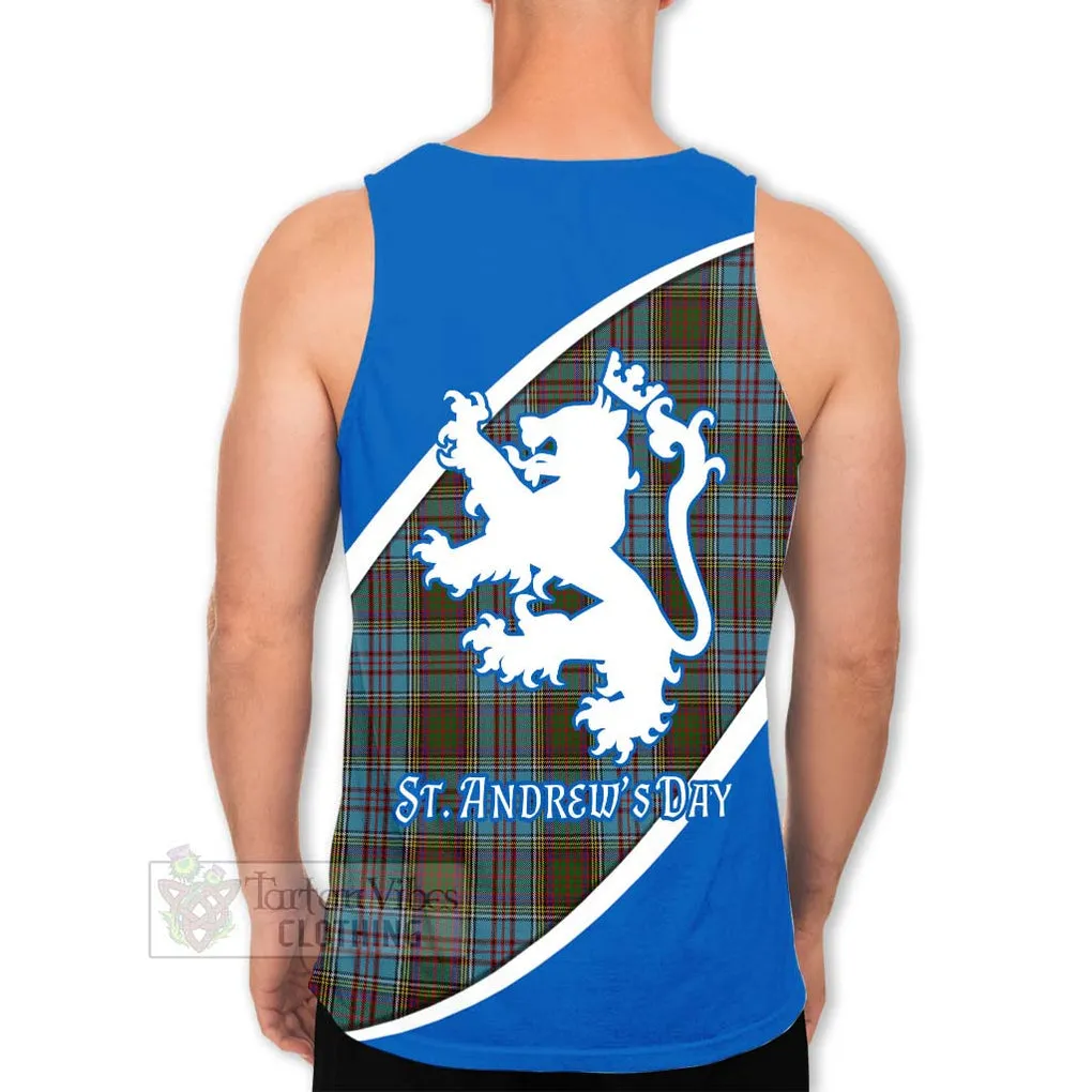 Anderson Family Crest Tartan Men's Tank Top Celebrate Saint Andrew's Day in Style