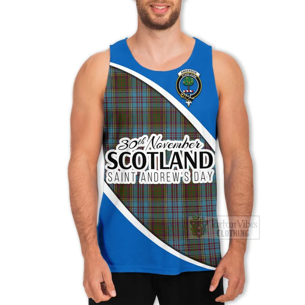 Anderson Family Crest Tartan Men's Tank Top Celebrate Saint Andrew's Day in Style