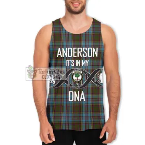 Anderson Tartan Men's Tank Top with Family Crest DNA In Me Style