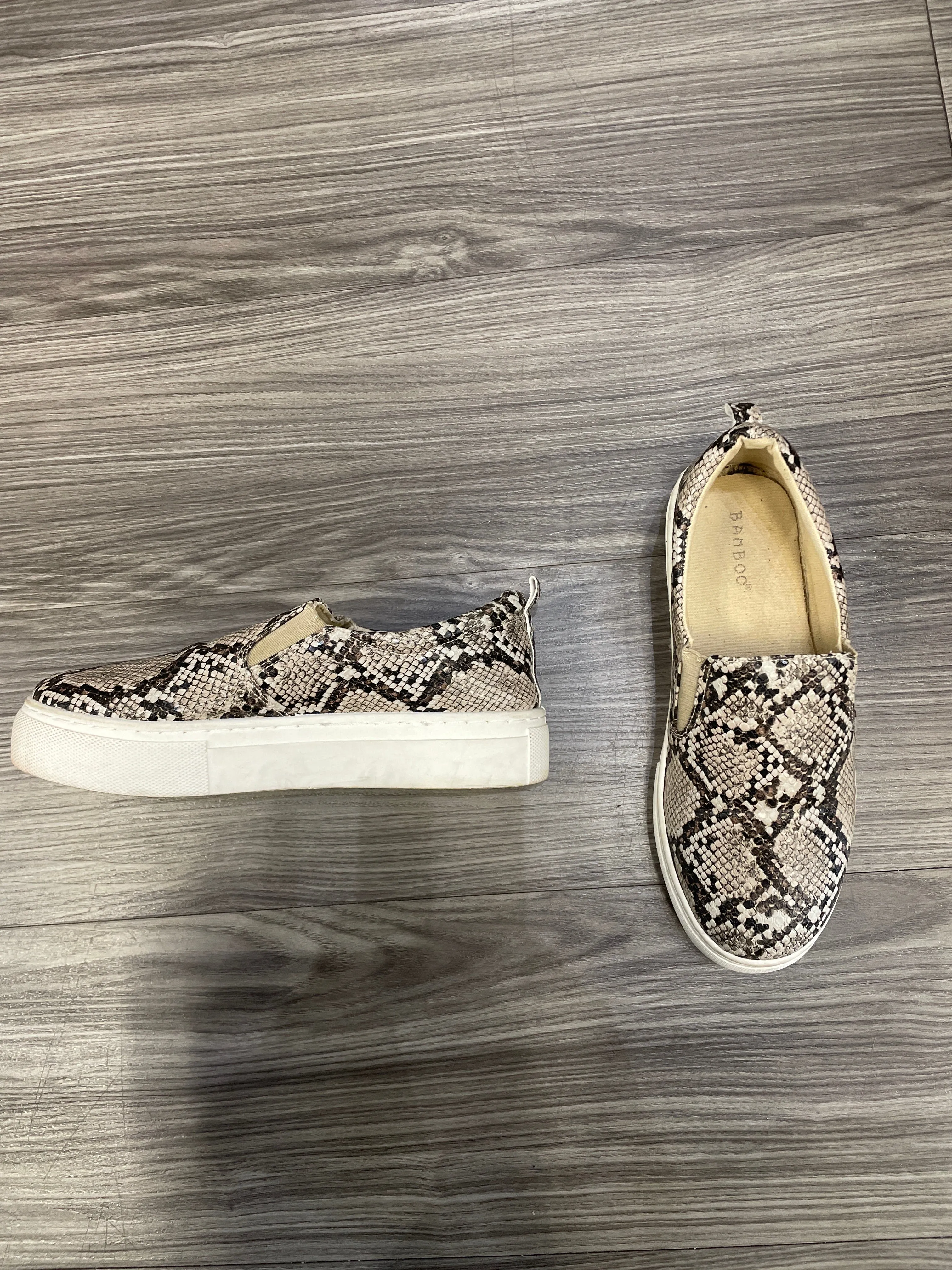 Animal Print Shoes Sneakers Platform Bamboo, Size 7.5