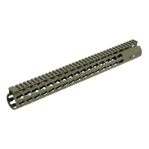 AR15 Super Slim Free Float Handguard - Keymod, 15", OD Green