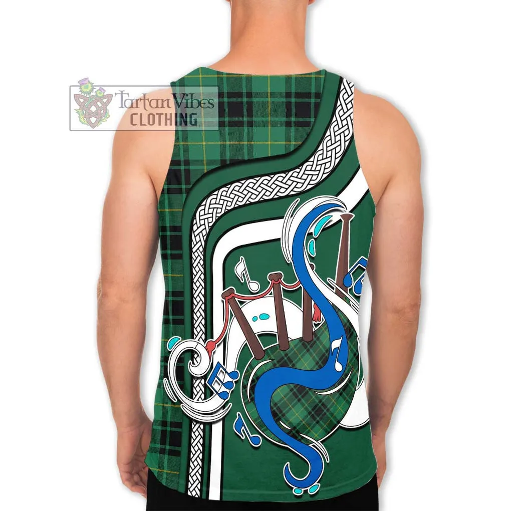 Arthur Ancient Tartan Men's Tank Top with Epic Bagpipe Style