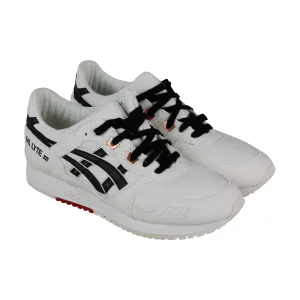 Asics Gel Lyte III H6W4N-9990 Mens White Canvas Lace Up Lifestyle Sneakers Shoes