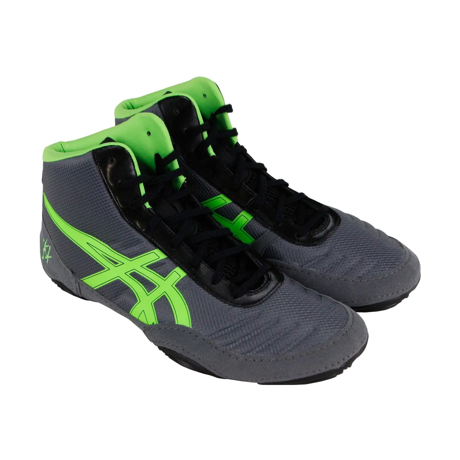 Asics Jb Elite V2.0 J501N-7706 Mens Gray Canvas Lace Up Athletic Wrestling Shoes