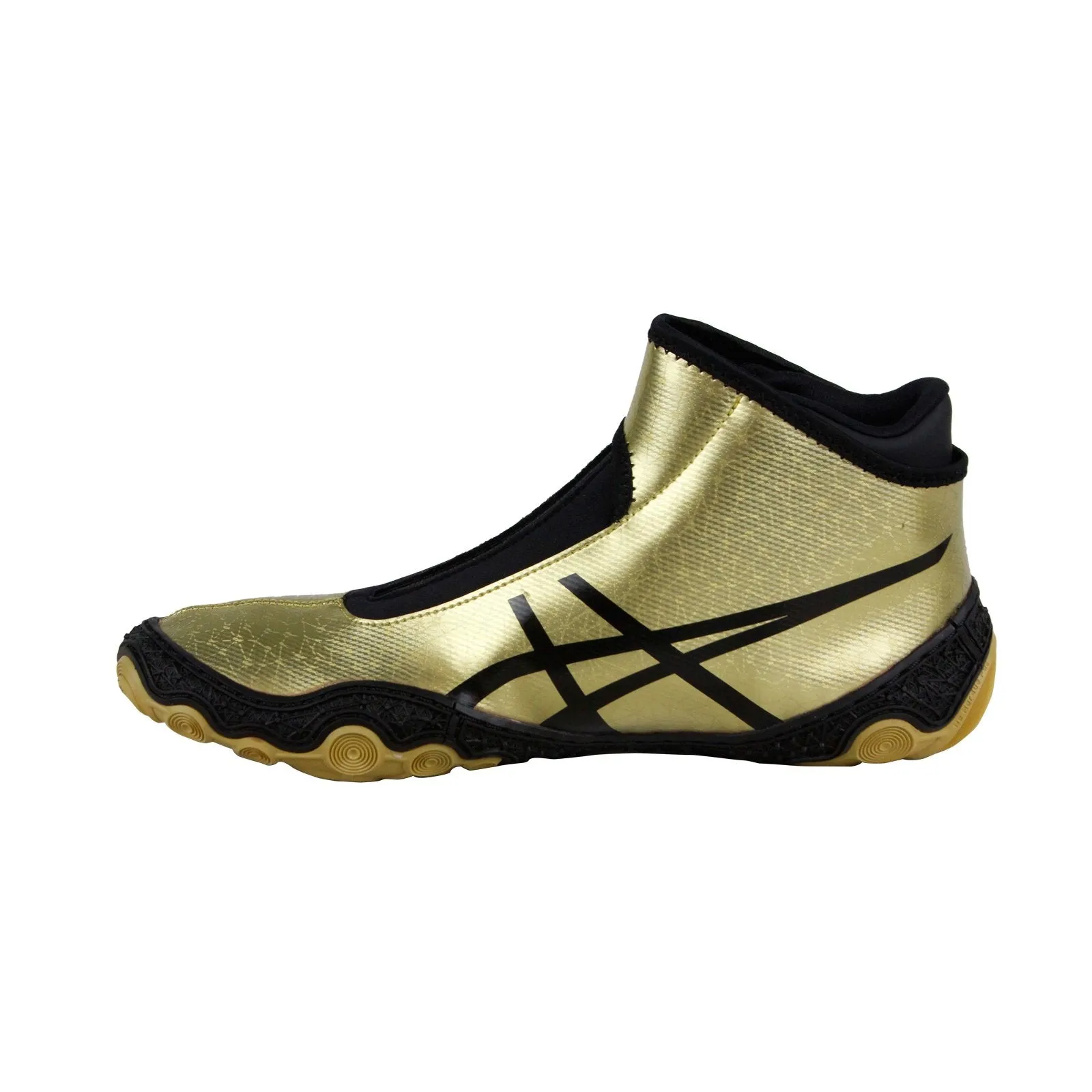 Asics Omniflex Attack V2.0 J600Y-9490 Mens Gold Yellow Athletic Wrestling Shoes